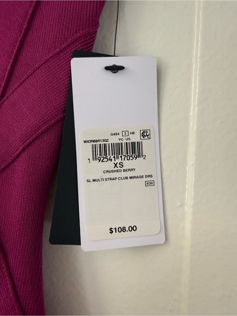 Guess Fuchsia V‑Neck Bandage Mini Dress - Picture 4 of 4